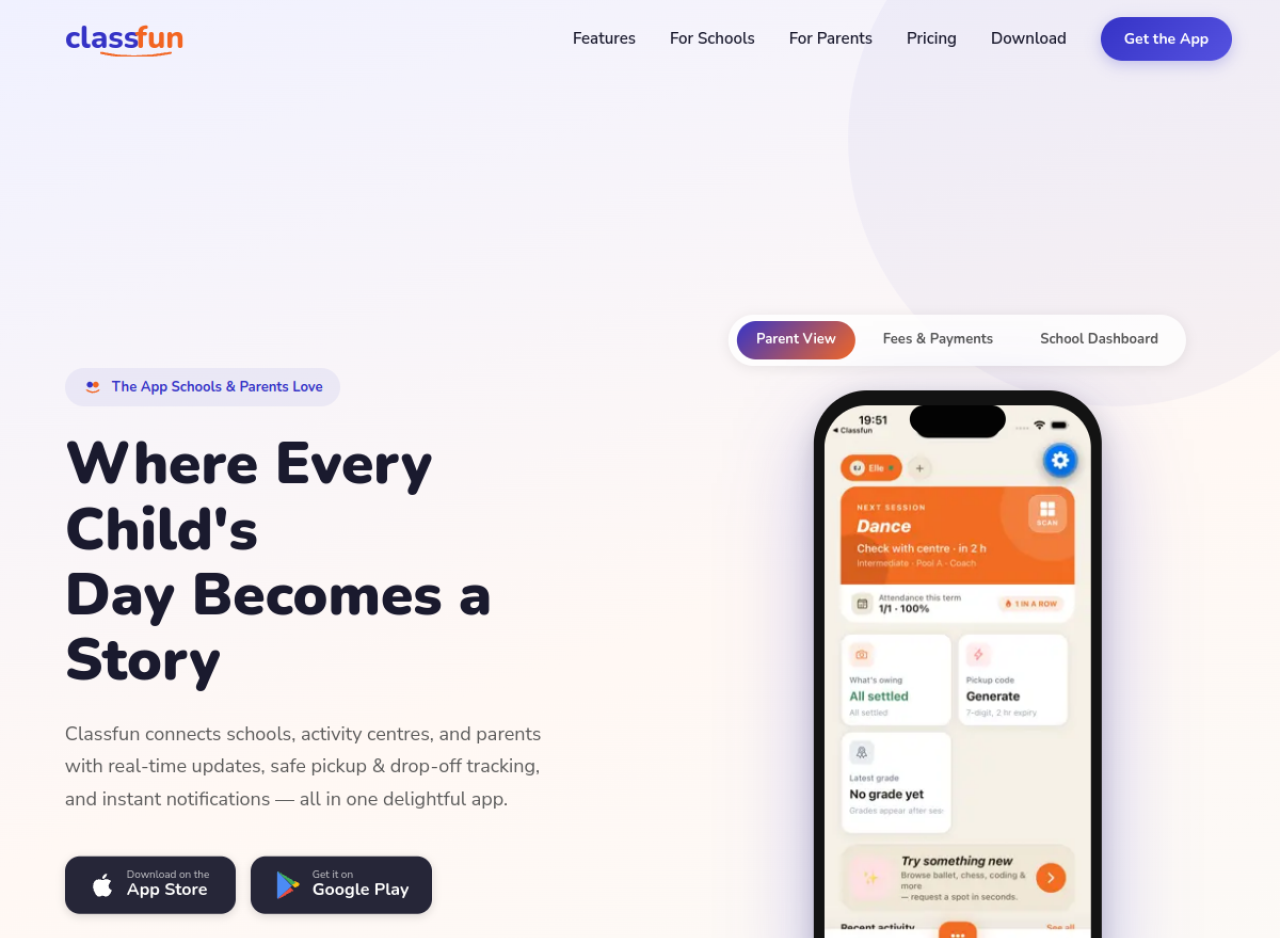 Classfun — school management platform